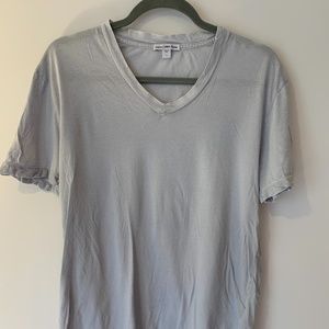 James Perse Grey V Neck T Shirt Small